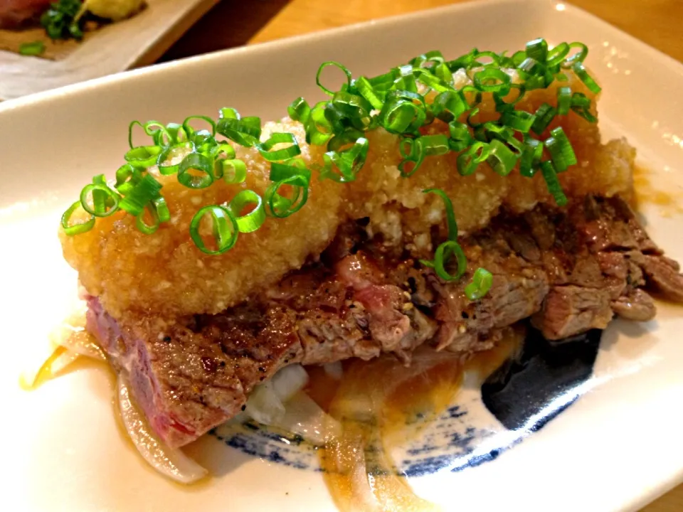 Beef steak with grated radish|do dyuさん