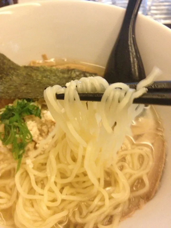 Snapdishの料理写真:限定塩ラーメンの麺(麺処hachi)|morimi32さん