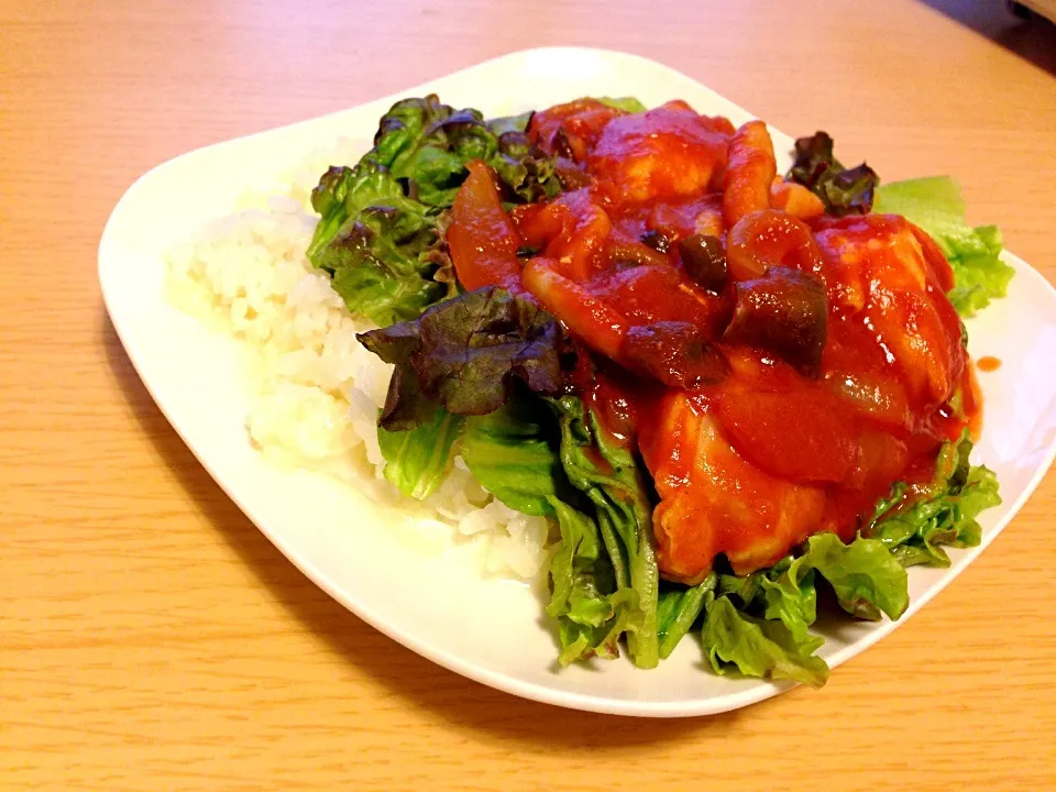 チキンのトマト煮|しちさん