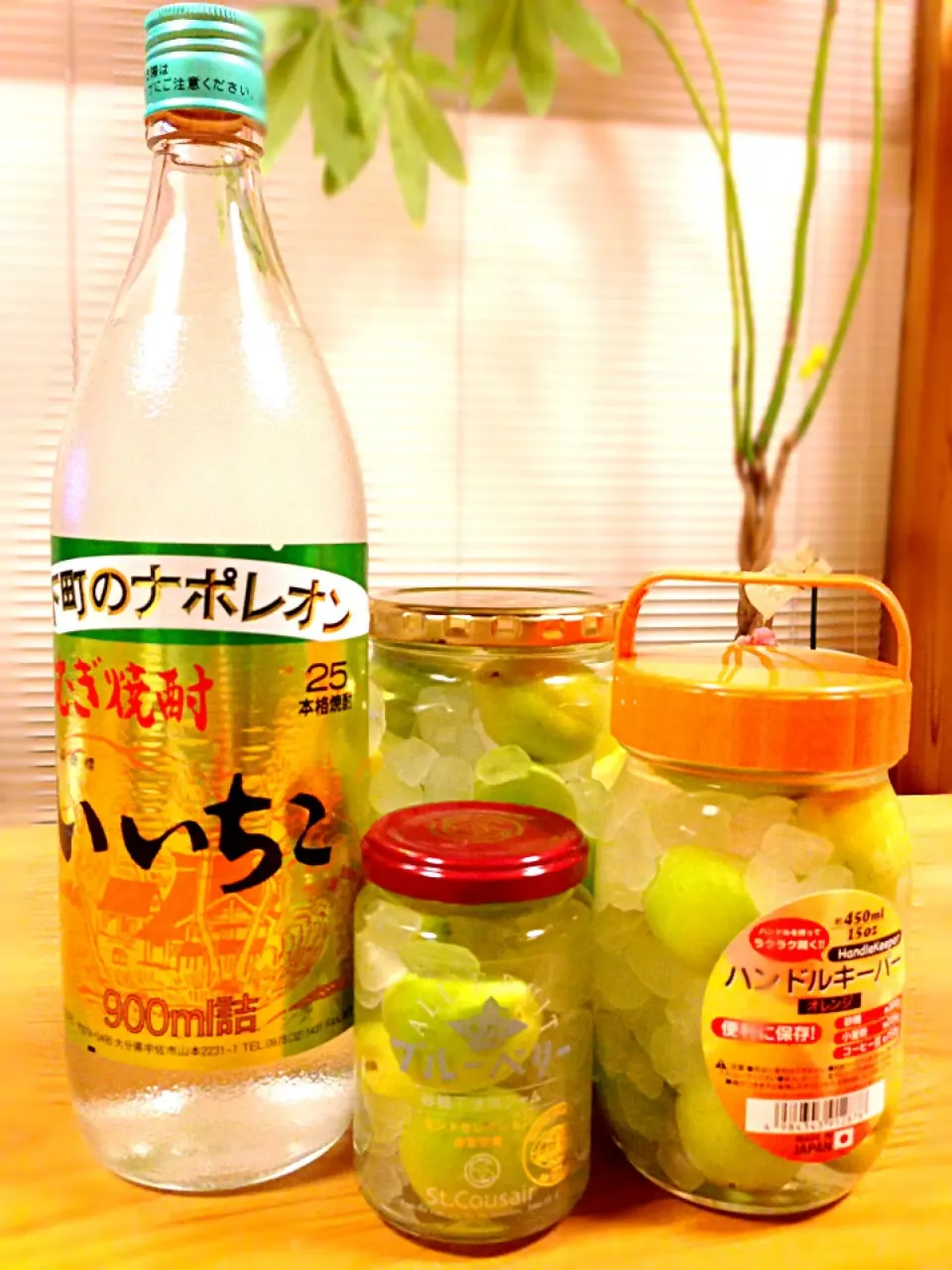 Snapdishの料理写真:初めて梅酒作ったよ。(*^_^*)|pepiさん