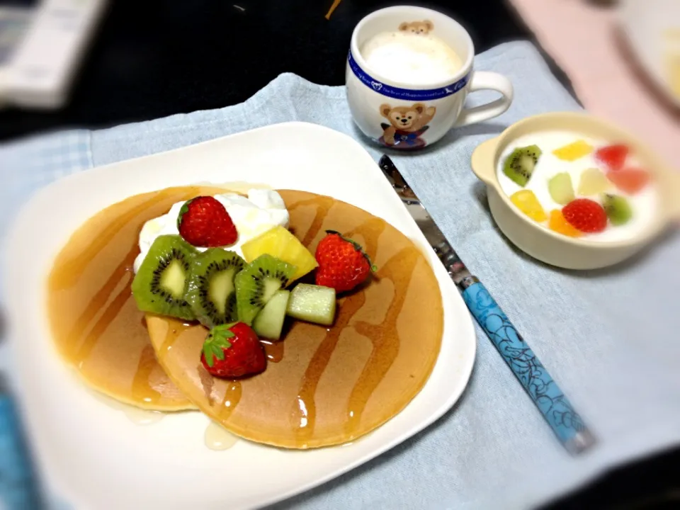 お家でも綺麗な焼き色のパンケーキ＊|みやさん