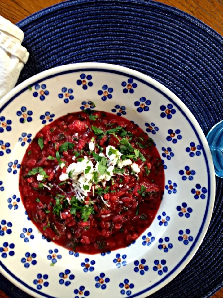 beet risotto|Matthew Cashenさん