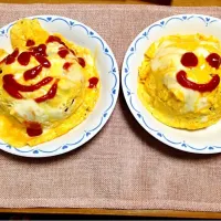 Snapdishの料理写真:とろとろオムライス！旦那さんと!|みゆさん