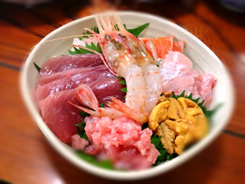 実家で食べた海鮮丼♡♡|うめたあやなさん