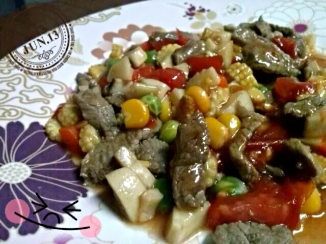 Fried beef in oyster sauce|Mare Kieさん