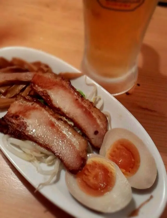 Snapdishの料理写真:ラーメン屋の晩酌セット|平原知宏さん