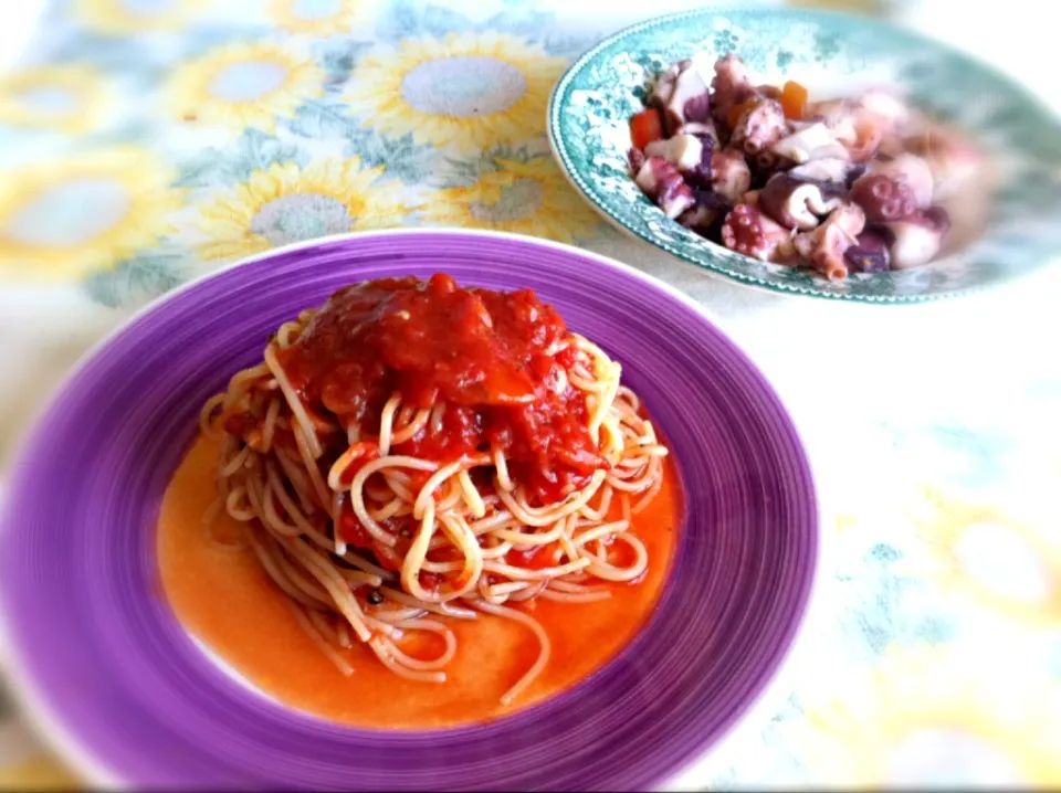 Snapdishの料理写真:ひろすけさんの冷製カッペリーニ風そうめん♪|kaoriさん