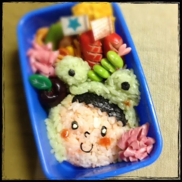 リベンジ予定のカエルさん弁当🐸|おみちゃ🍄さん