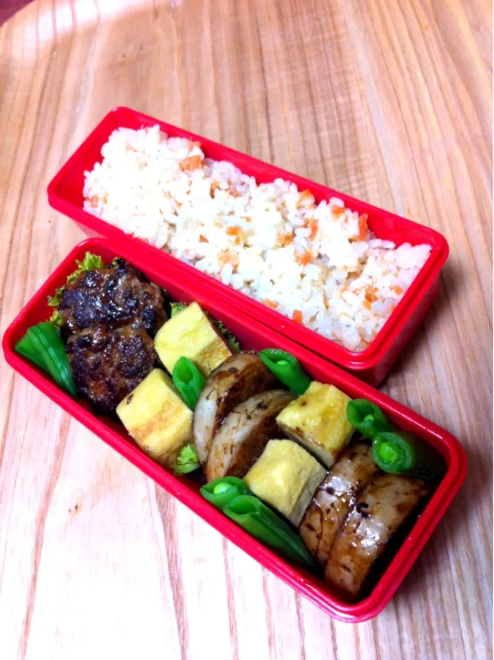 長芋＆ハンバーグ弁当（昨日）|Alicaさん