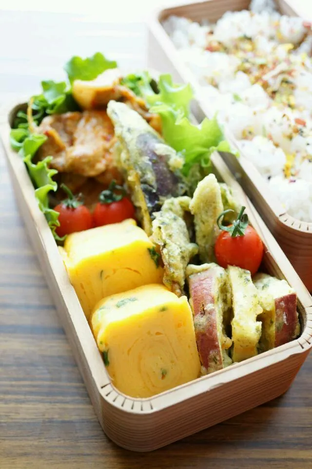 いろいろ野菜のカレー磯辺天弁当|キヨシュンさん