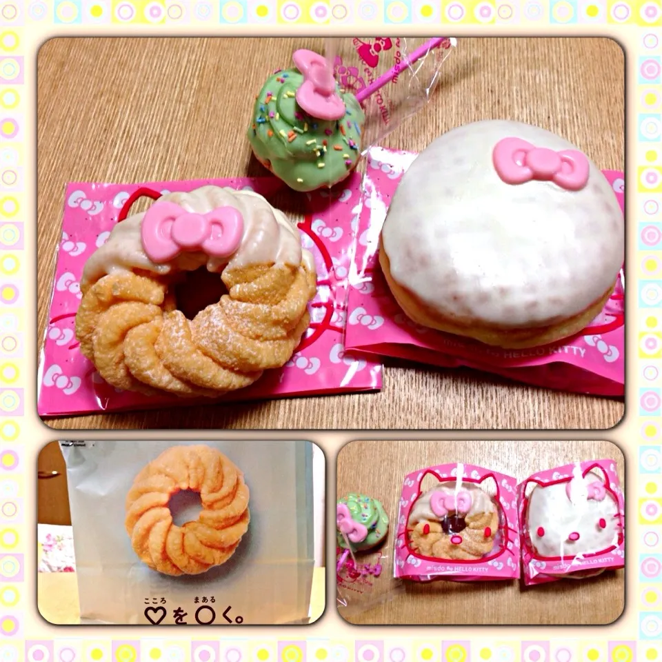 Snapdishの料理写真:Mister Donut, Hello Kitty Theme|YvoMiwaさん