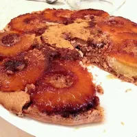 Snapdishの料理写真:Vegan Caramel Pineapple Upside Down Cake|Danielaさん