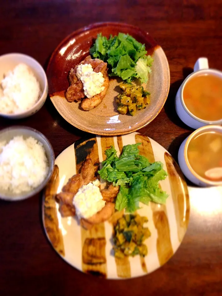 ささみチキン南蛮定食|さくたえさん