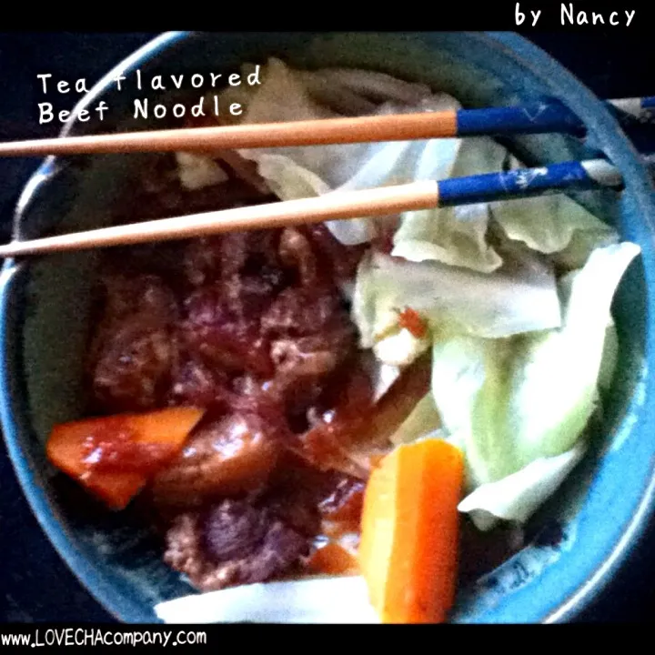 Tea flavored beef noodle|LovechaCompanyさん