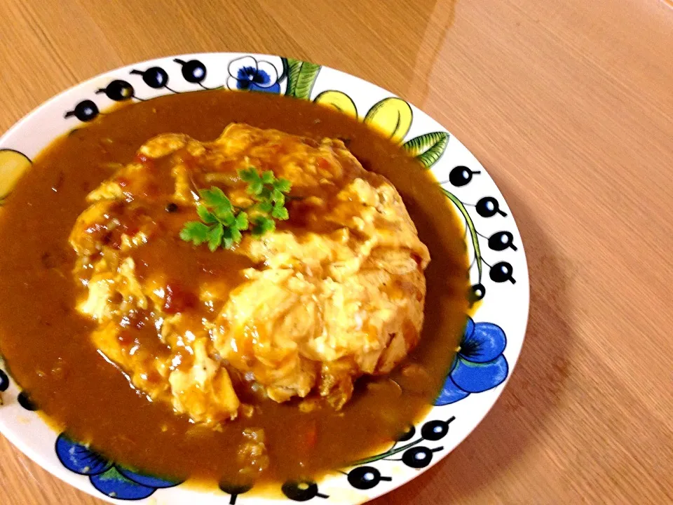 残りのカレーでオムカレー|未來翼さん