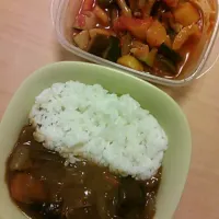 カレーライスとラタトゥイユ|ぼーのさん