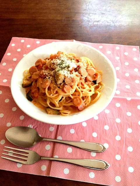 トマトクリームソースのパスタ♡|すんみささん