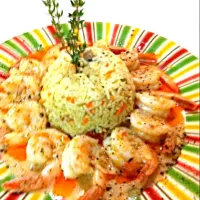 Chili Coconut Shrimp served w/ Seasoned Rice|Eardley Walkerさん