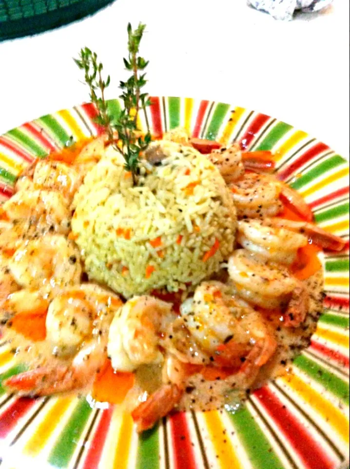 Chili Coconut Shrimp served w/ Seasoned Rice|Eardley Walkerさん