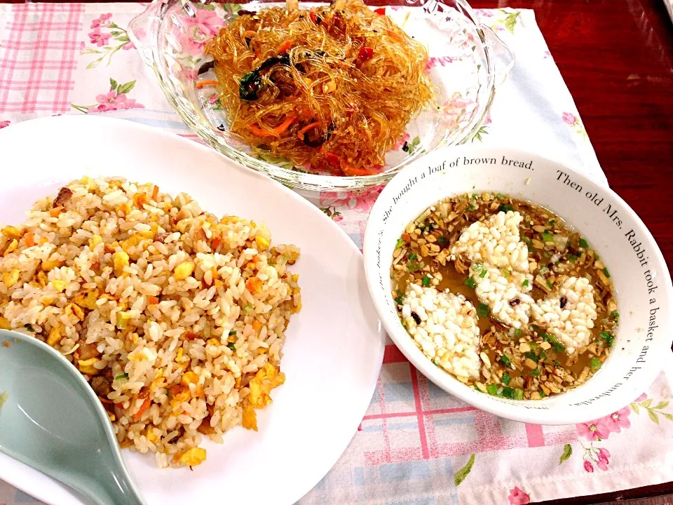 炒飯、チャプチェ、おこげスープ|相良幸子さん