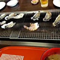 Snapdishの料理写真:海鮮丼のあとの海鮮焼き( ´ ▽ ` )ﾉ|秋朝結以花さん