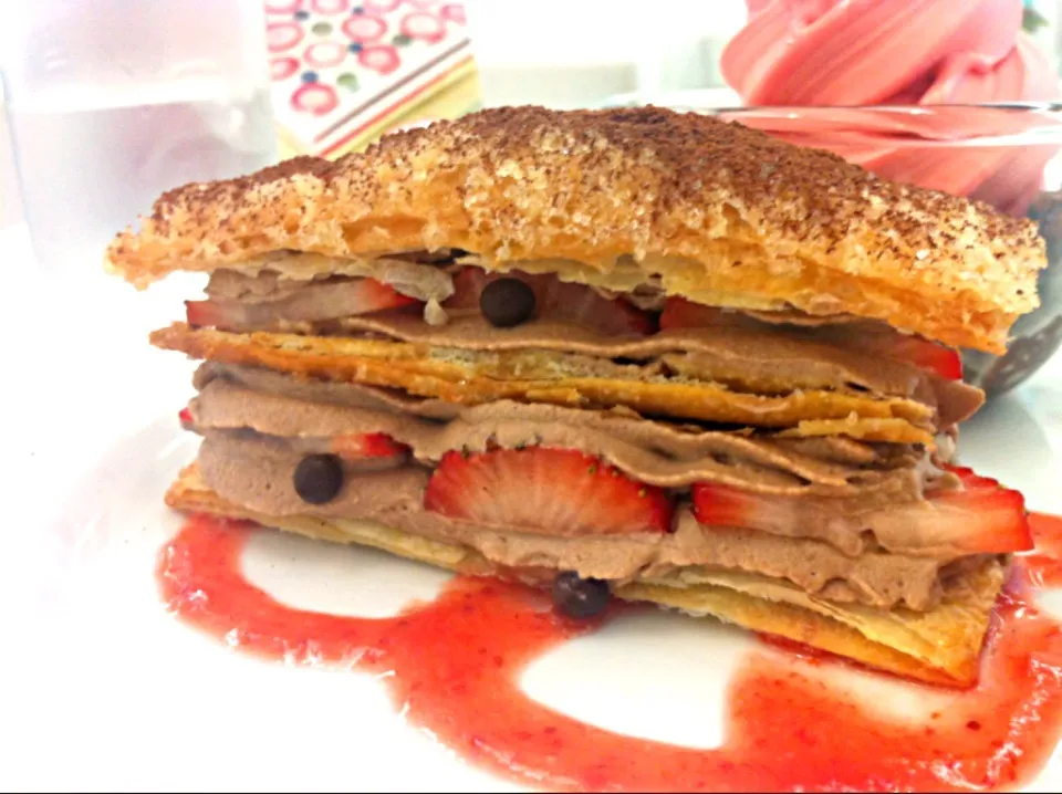 Snapdishの料理写真:Choco-Berry Mille-feuille|ChocoLatoさん