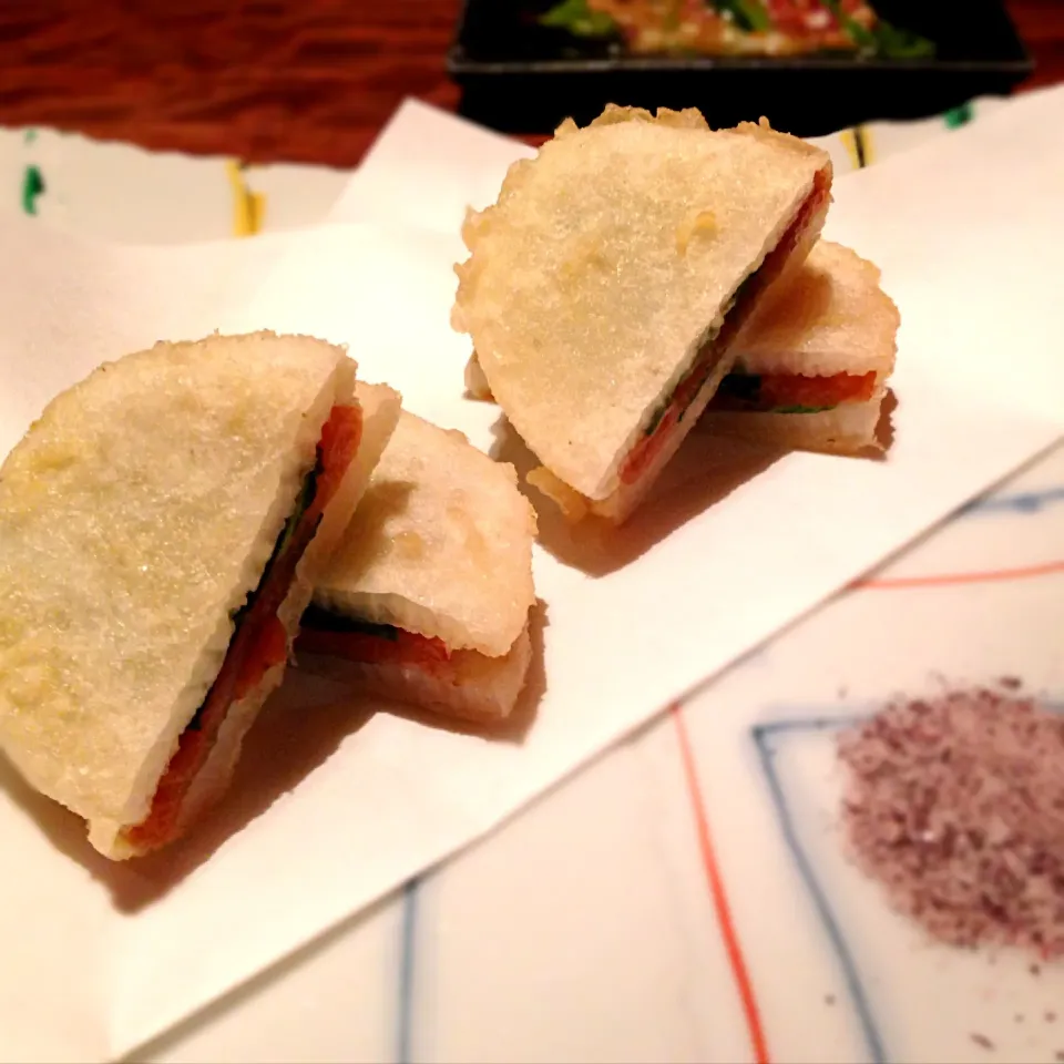 長芋と梅肉のはさみ揚げ|ちあきさん