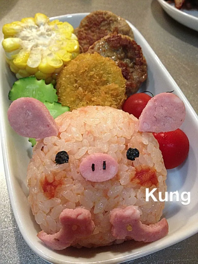 คิดว่าเป็นหมู555アイルちゃんの晩ご飯|Kungૅ˘੯ੁૂ‧̀͡u\กุ้งさん