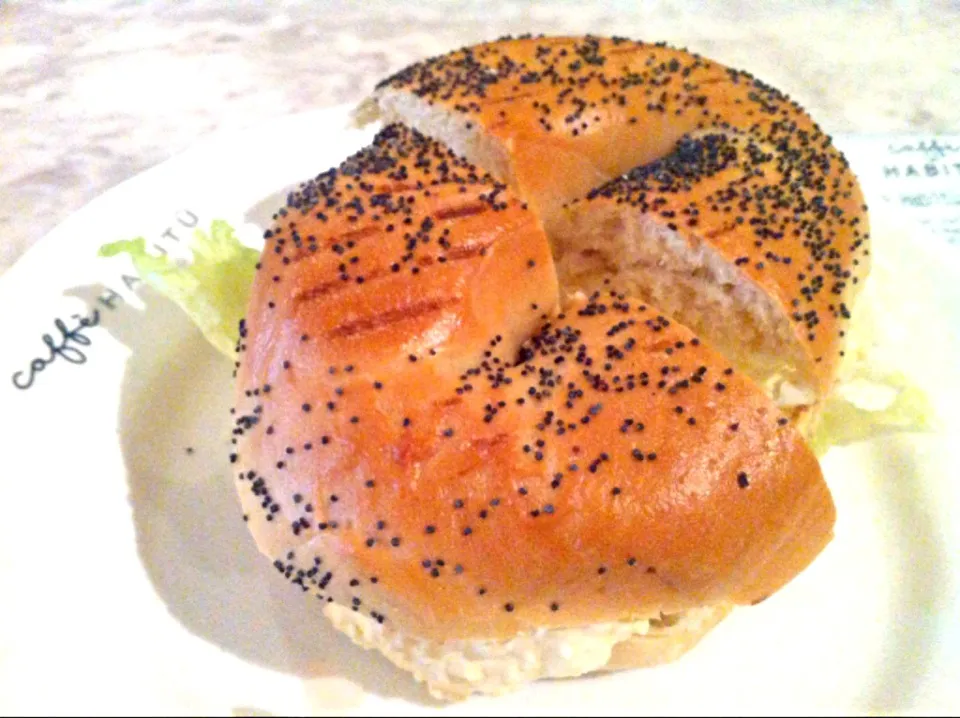 Salmon & egg bagel|skyblueさん