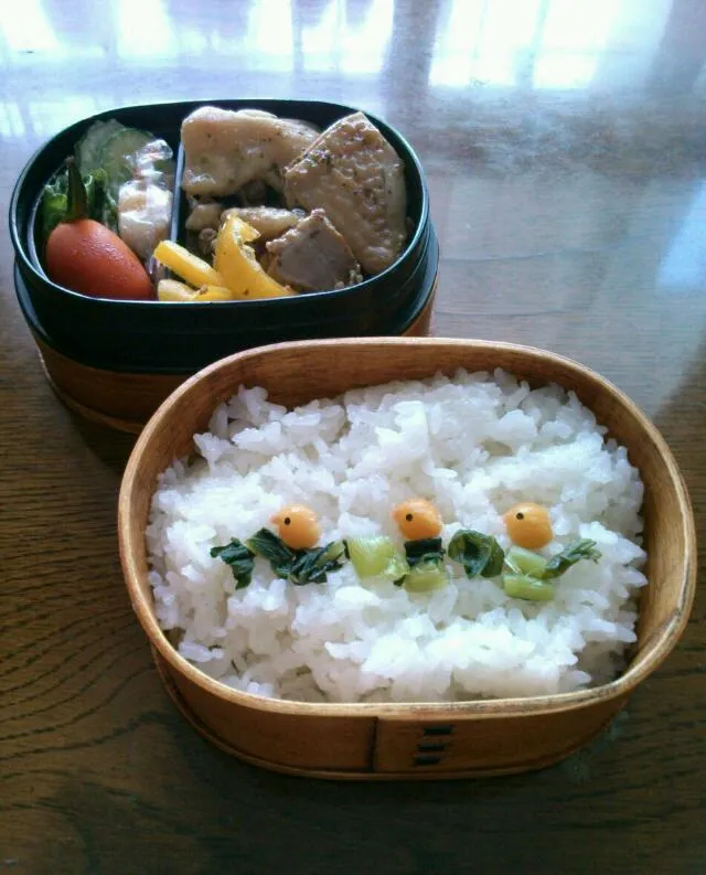 Snapdishの料理写真:6月17日のお弁当(超簡単ひよこ弁当)|mamaさん