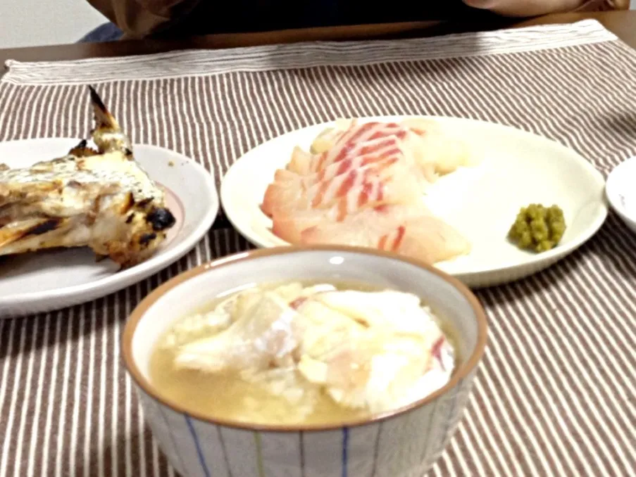 父の釣った鯛でお茶漬け|みきさん