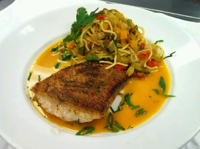 Pan Seared Queen Snapper over a Cajun Pasta in Creole Sauce|Bryan S. Mooreさん