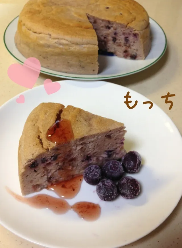 Snapdishの料理写真:くららさんの適当ヨーグルトスフレケーキ☆|もっちさん