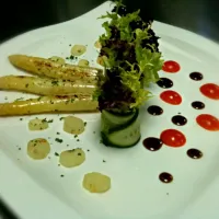 White asparagus grilled salad|HKさん