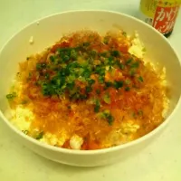 花のズボラ飯に載ってた簡単丼|藍華さん