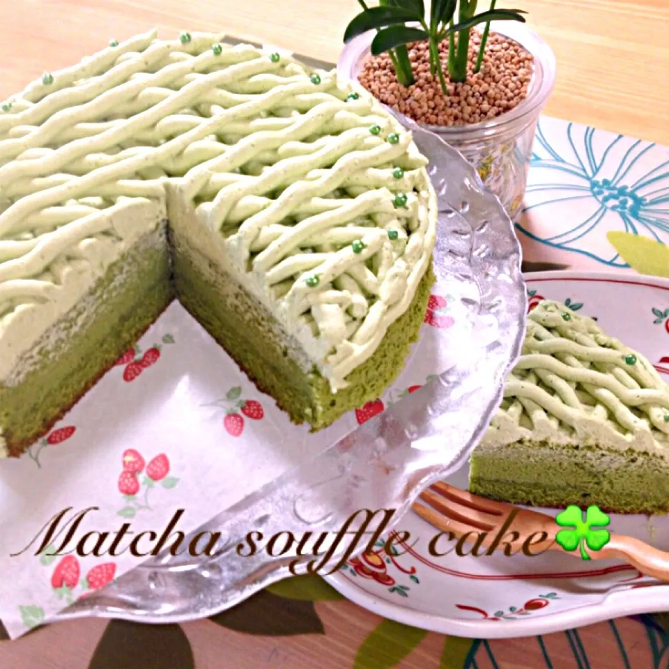 抹茶スフレケーキ🍀|honamiさん