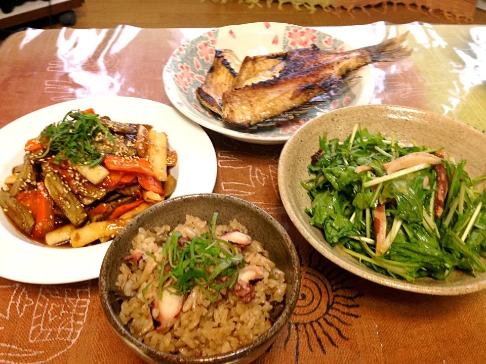 ツボ鯛焼き魚✨タコ飯定食👍|山城あいさん