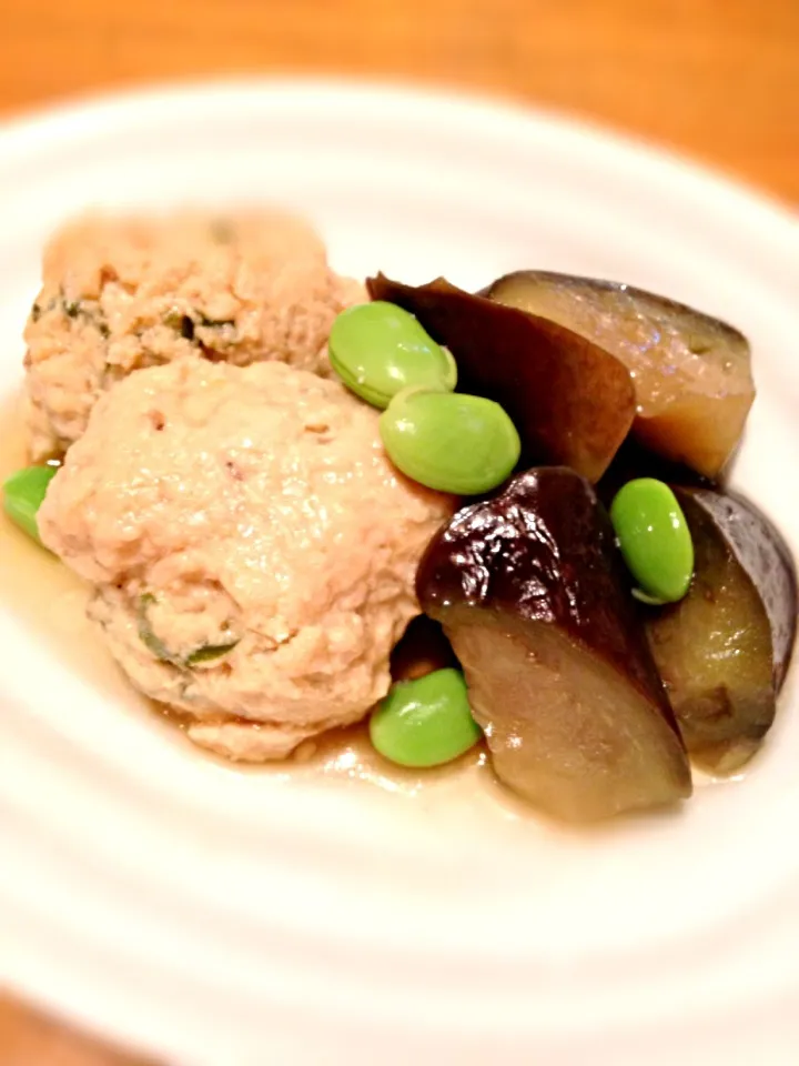 茄子と鶏つくねの炊き合わせ|ヨーコさん