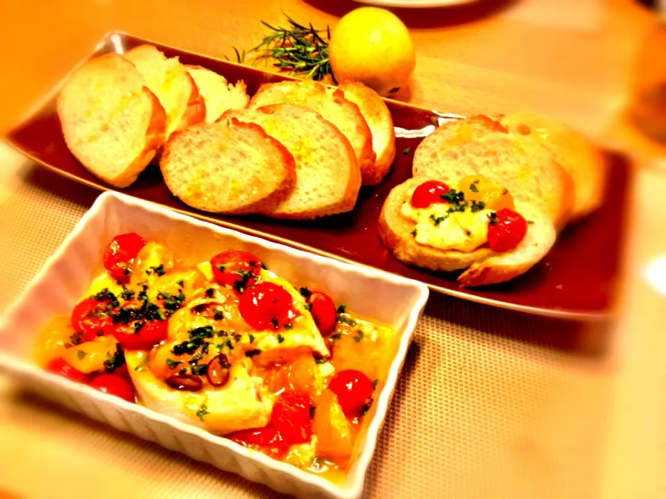 Baked Bree with sautéed grape tomatoes|Kirk Awiamさん