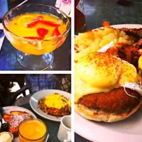 Crab cake Benedict and mimosa yumm!!!|Stinaさん