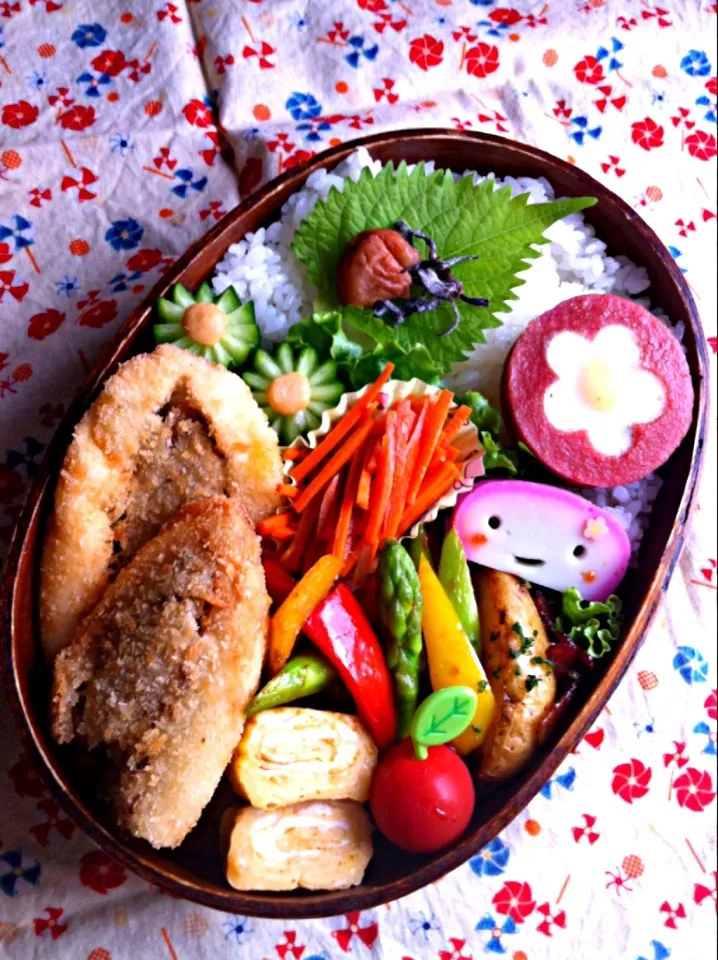 Snapdishの料理写真:今日の息子のお弁当2013/06/19|ミホさん