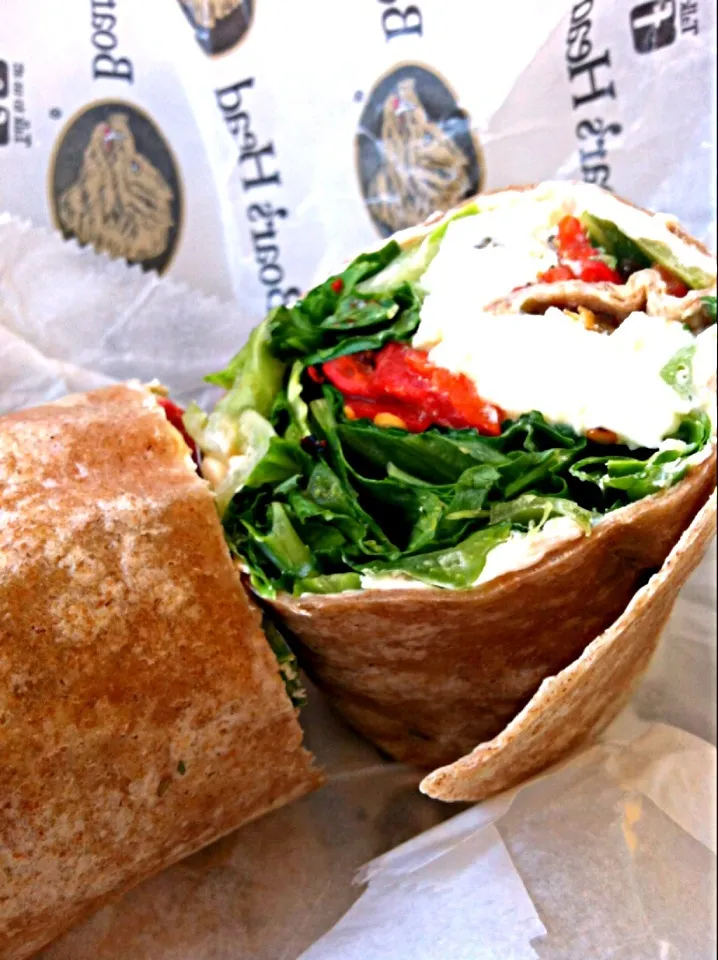 Fresh mozzarella, roasted peppers, and basil wrap|Juliee ~ ジュリーさん