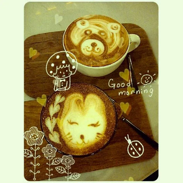 Snapdishの料理写真:caramel latte art ♥|dessy lesmana lamさん