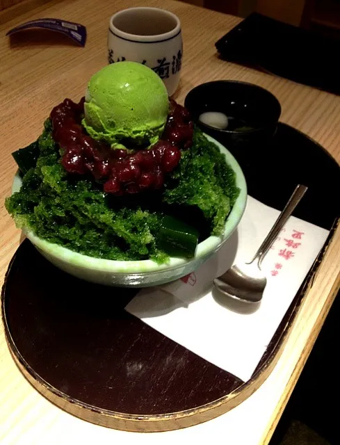 Matcha crushed ice dessert|mimiさん