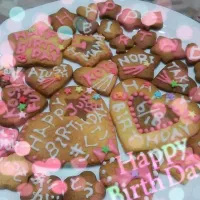 Snapdishの料理写真:♩♬♡ﾟ*｡HappyBirthday｡*ﾟ♩♡♬ｱｲｼﾝｸﾞｸｯｷｰ♡|kkgucci☆!!さん