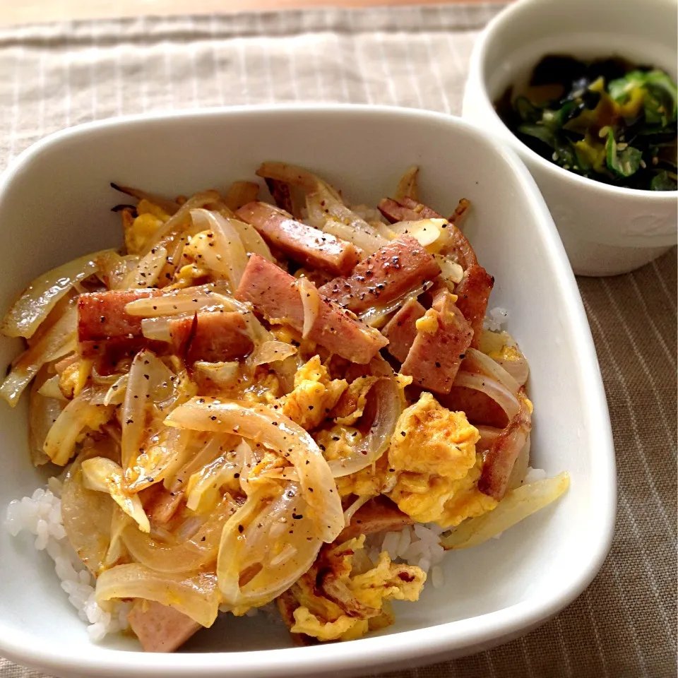 スパムエッグ丼|akiさん