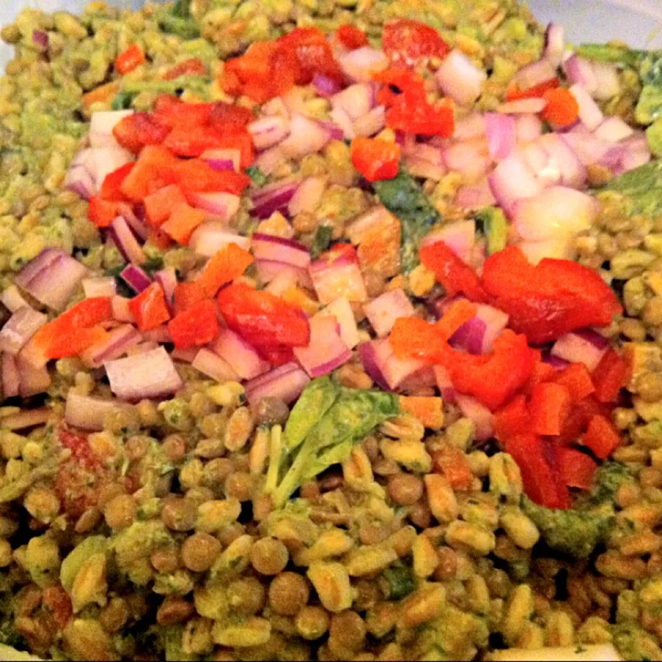 Farro and green lentil salad|virginia frasseさん