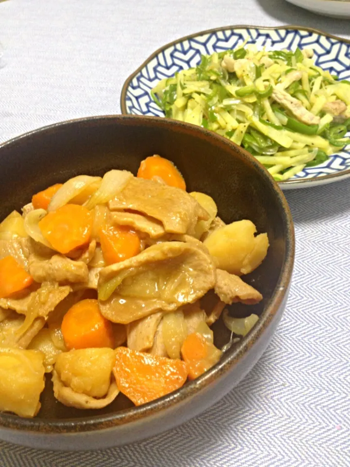 肉じゃがもどきとピーマンとじゃがいもの炒め物♡|えりりんさん