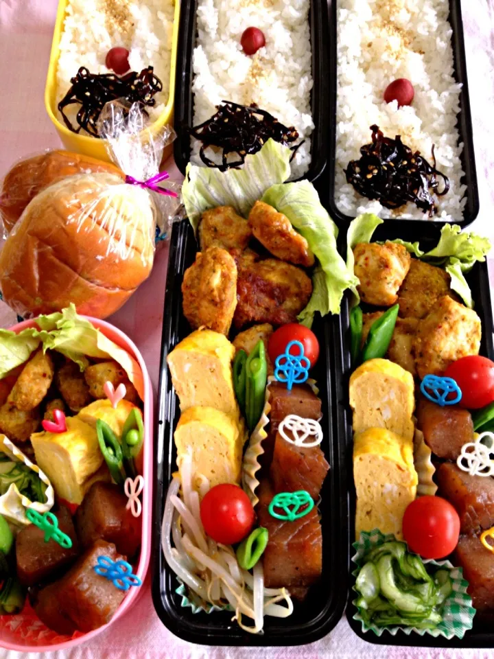 ３人弁当🐻🐰🐻|chyawaさん