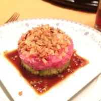 Tuna tartar tower|deborah simonさん